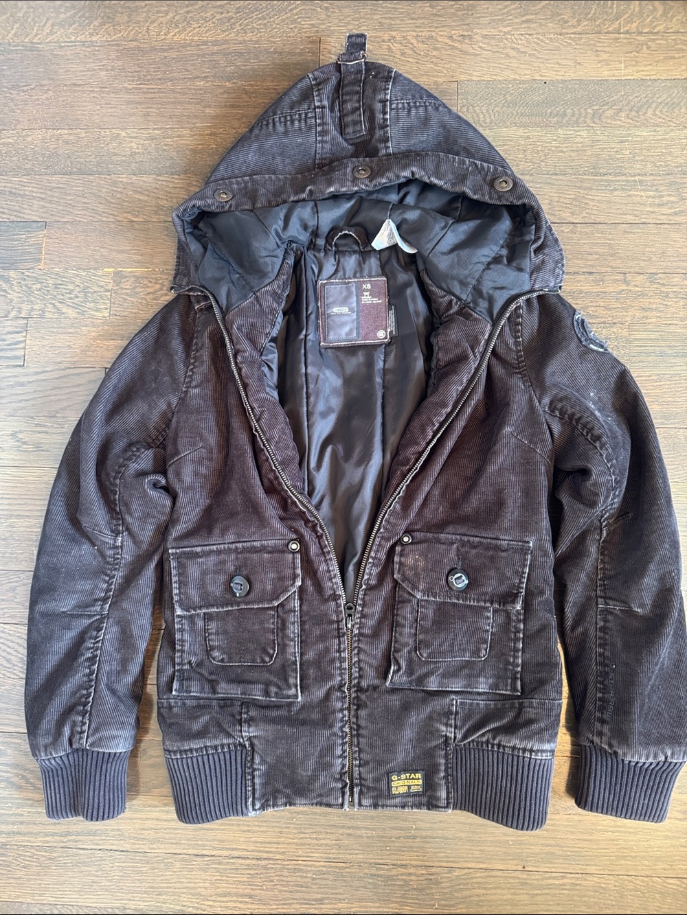 G-Star Women's Dark Brown Hooded Utility Jacket